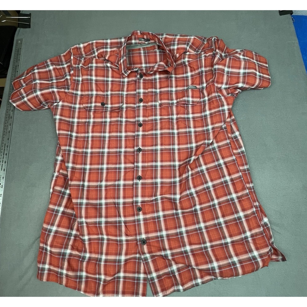 Eddie Bauer Trivet Mens TXL Red Plaid Lightweight Outdoor Hiking Trail Max